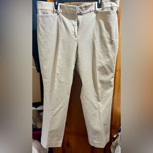 Ann Taylor Factory Cream Straight-Leg Pants